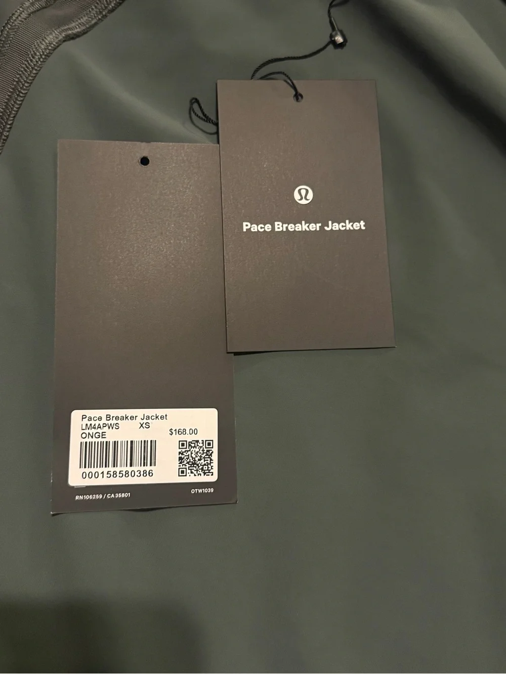 Lululemon Pace Breaker Jacket Onyx Grey